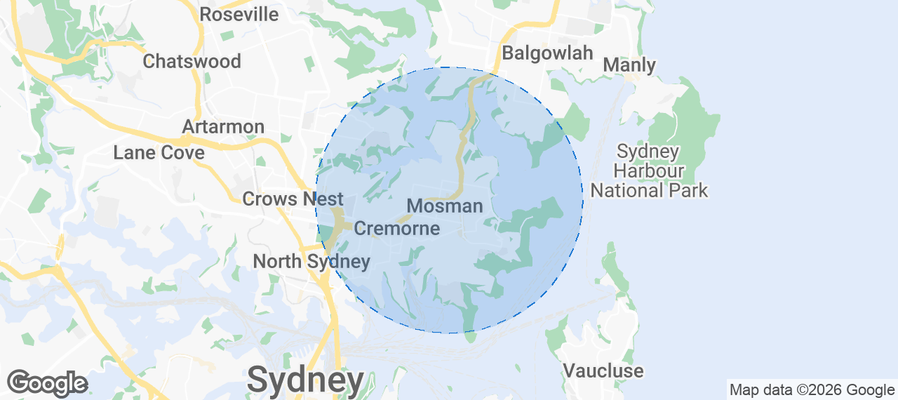 Mosman Airbnb map